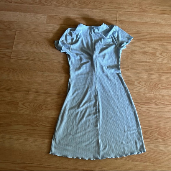 BP. Light Blue Ribbed Mini Dress Small - Picture 7 of 7